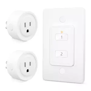 LoraTap Mini Wireless Remote Outlet Plug Adapter 2 Pack with Remote