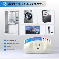 BSEED Surge Protector for Refrigerator, TV, PC & PS5 – 15A, 125V