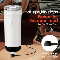 VSITOO S5 Heated Travel Mug 16oz Auto AI Temp Control 120-150°F White