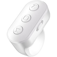 Wireless Scrolling Ring Remote for TikTok & YouTube | White Fingertip Clicker
