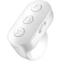 Wireless Scrolling Ring Remote for TikTok & YouTube | White Fingertip Clicker
