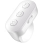 Wireless Scrolling Ring Remote for TikTok, YouTube, IG Shorts - Fingertip Page Turner Clicker (White)