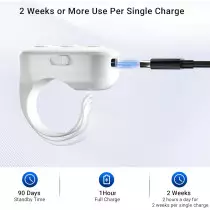 Wireless Scrolling Ring Remote for TikTok & YouTube | White Fingertip Clicker