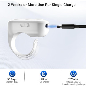 Wireless Scrolling Ring Remote for TikTok & YouTube | White Fingertip Clicker