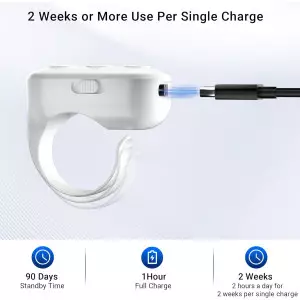 Wireless Scrolling Ring Remote for TikTok & YouTube | White Fingertip Clicker