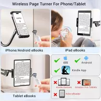 Wireless Scrolling Ring Remote for TikTok & YouTube | White Fingertip Clicker