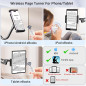 Télécommande Anneau Scroll Sans Fil pour TikTok, YouTube, IG Shorts - Compatible iPhone, iPad, Android (Blanc)