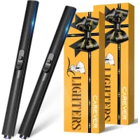 2 Briquets Électriques Plasma USB Rechargeables x2 – Idéal Cadeau Noël, Cuisine, BBQ, Camping, Adulte