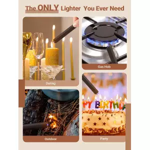 Briquets Électriques USB 2Pack Cadeaux Noël pour Tous