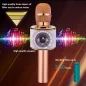 Microphone Karaoké Bluetooth BONAOK 3-en-1 Portable Rose Gold pour Fête et Smartphone PC