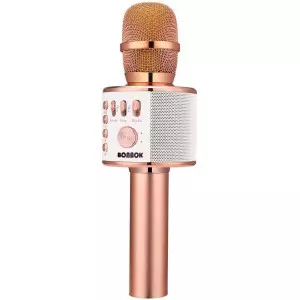 BONAOK Wireless Bluetooth Karaoke Microphone 3-in-1 Portable Mic