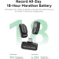 Microphone sans fil Hollyland Lark A1 pour iPhone & Android, 48kHz/24-bit, anti-bruit 3 niveaux, USB-C (2TX)
