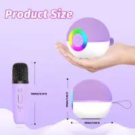 goopow Mini Karaoke Speaker with Bluetooth & LED Lights – Kids & Adults