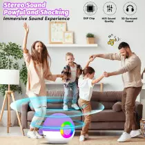 Mini Karaoké Bluetooth Goopow, Microphone Portable LED - Cadeau Enfant