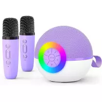 Mini Karaoké Bluetooth Goopow, Microphone Portable LED - Cadeau Enfant