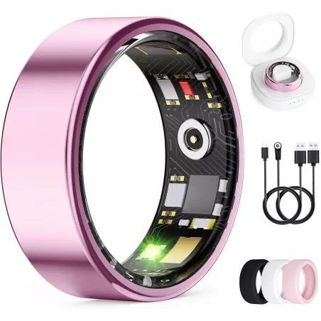 Bague Connectée Santé Unisexe IP68 - Suivi Cardiaque & Sommeil