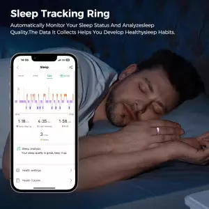 Smart Health Tracker Ring for Men & Women - Heart Rate, Sleep, Waterproof