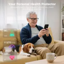 Smart Health Tracker Ring for Men & Women - Heart Rate, Sleep, Waterproof