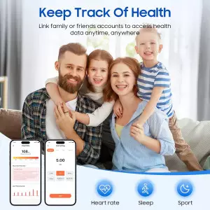 Smart Health Ring with Stress & Sleep Tracking, Waterproof, No Fee