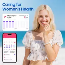 Smart Health Ring with Stress & Sleep Tracking, Waterproof, No Fee