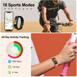 Montre Fitness IP68 : Compteur Pas, Calories, Fréquence Cardiaque