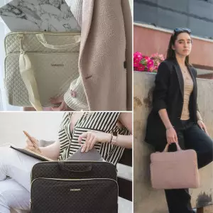 BAGSMART 15.6 Laptop Sleeve with Strap for MacBook Pro & More - Pink