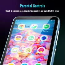 Kids MP3 Player 4.0 IPS w/ Spotify, Parental Controls, 512GB Blue