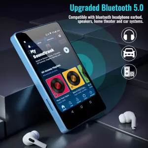 Kids MP3 Player 4.0 IPS w/ Spotify, Parental Controls, 512GB Blue