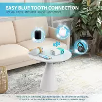 Mini Portable Outdoor LED Projector for Home Theater - Compatible with Smartphone & More