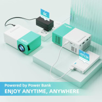 Mini Portable Outdoor LED Projector for Home Theater - Compatible with Smartphone & More