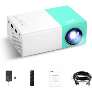 Mini Portable Outdoor LED Projector for Home Theater - Compatible with Smartphone & More