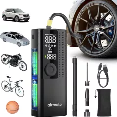 Gonfleur Airmoto Portable - Pompe Air Sans Fil avec LED
