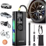 Airmoto Portable Tire Inflator - Digital Air Compressor with LED Light