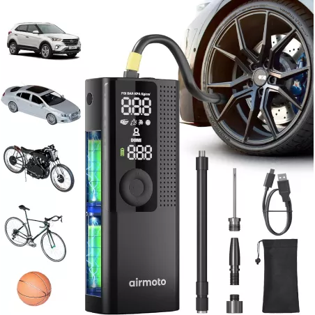 Gonfleur Airmoto Portable - Pompe Air Sans Fil avec LED