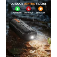 Chauffe-mains électrique rechargeable 2 pcs 6000mAh, 5 niveaux, lumineux, portable, cadeau idéal outdoor