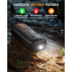 Chauffe-mains électrique rechargeable 2 pcs 6000mAh, 5 niveaux, lumineux, portable, cadeau idéal outdoor