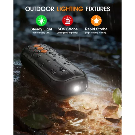 Chauffe-mains électrique rechargeable 2 pcs 6000mAh, 5 niveaux, lumineux, portable, cadeau idéal outdoor