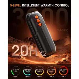 Chauffe-mains Rechargeables 6000mAh - Pack de 2 avec LED