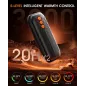 Chauffe-mains électrique rechargeable 2 pcs 6000mAh, 5 niveaux, lumineux, portable, cadeau idéal outdoor