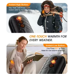 Chauffe-mains Rechargeables 6000mAh - Pack de 2 avec LED