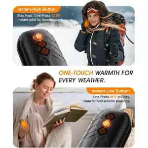 Rechargeable AI Hand Warmers 2 Pack - 6000mAh Portable Pocket Heater