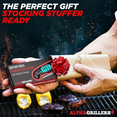 Thermomètre numérique Alpha Grillers pour viande - Lecture instantanée, cadeau idéal pour les hommes