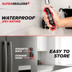 Thermomètre Viande Digital Alpha Grillers - Lecture Instantanée