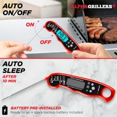 Thermomètre Viande Digital Alpha Grillers - Lecture Instantanée