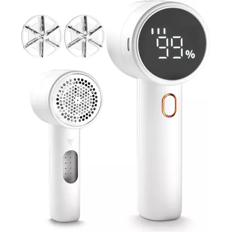 Rasoir Électrique Rechargeable Anti-Bouloches 3 Vitesses LED