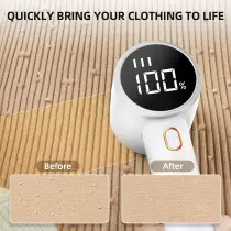 Rechargeable Fabric Shaver with LED Display - Lint Remover for Clothes & Furniture