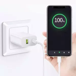 2 Pack 20W USB C Charger, Dual Port Fast Charging Adapter for iPhone & More