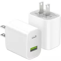 Chargeur USB-C 2 Pack 20W Rapide pour iPhone & Samsung