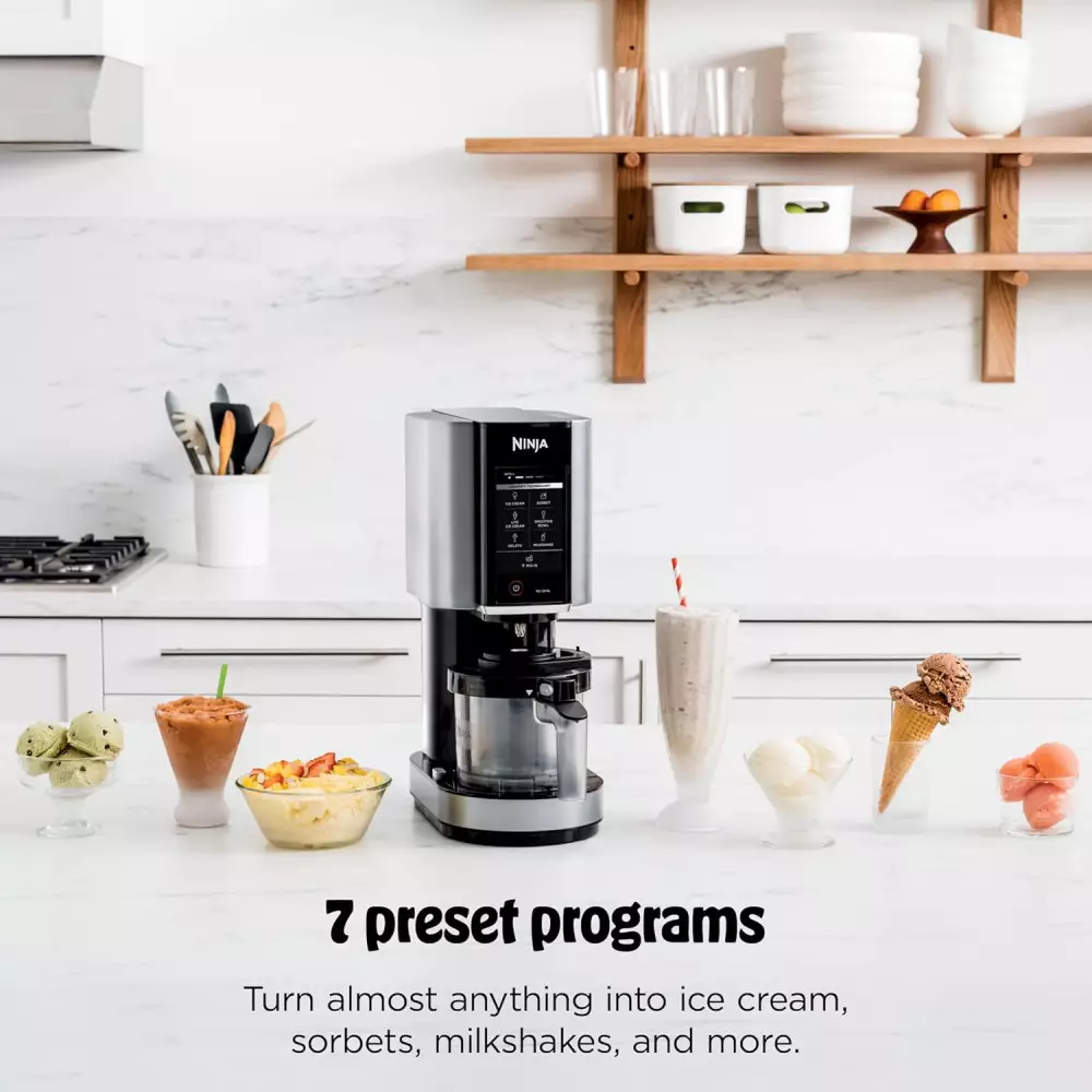 Ninja NC301 CREAMi Ice Cream Maker - 7 Programs, 2 Pint Containers
