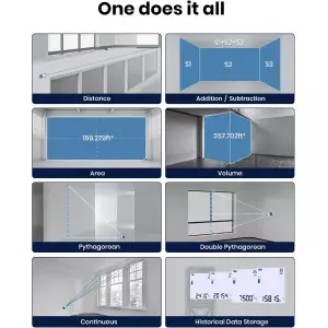 Télémètre Laser DTAPE 165 Ft – Mesure Précise et Numérique